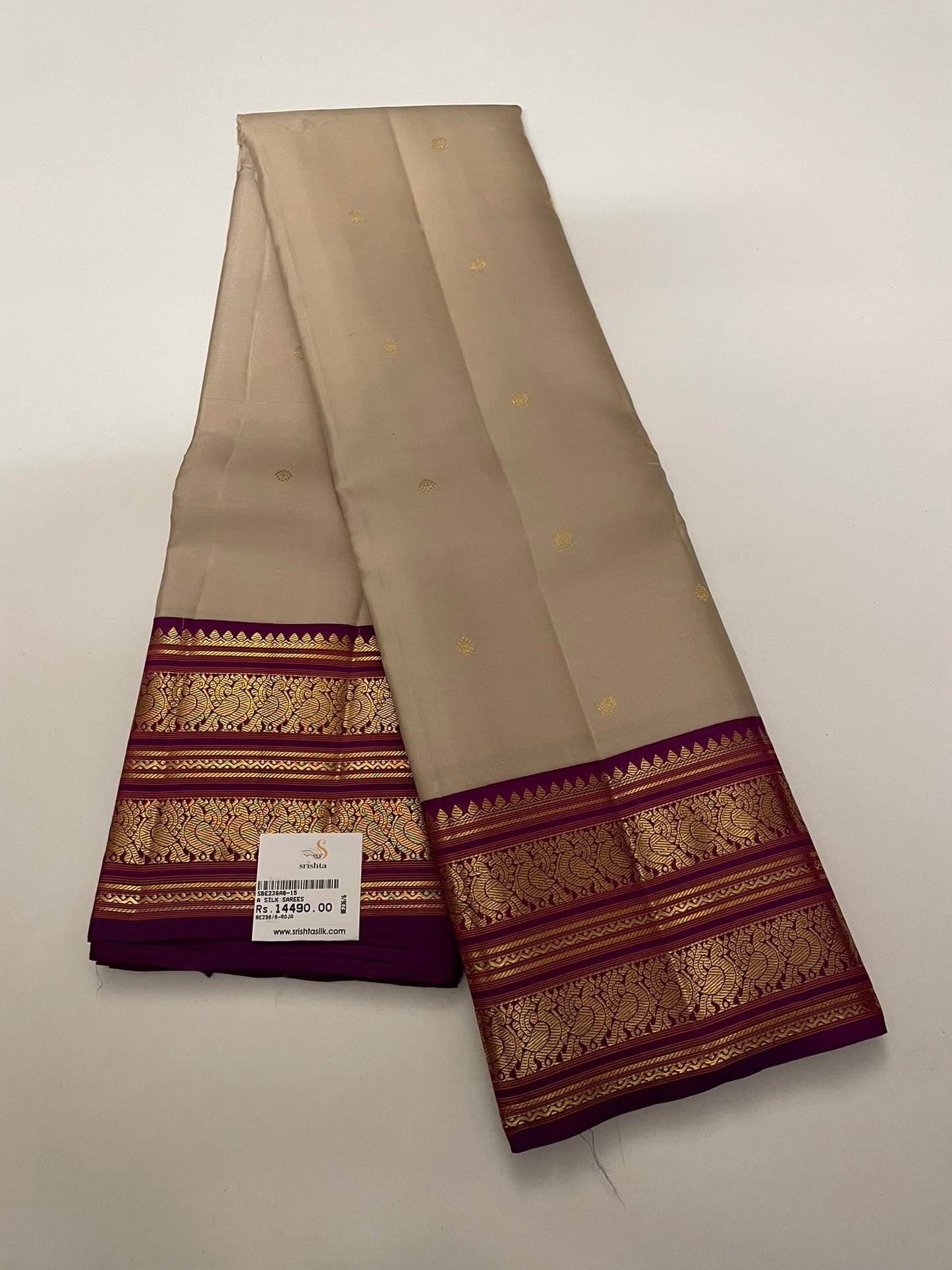 BKanchivaram Silk SBE236A6-15 By SRISHTA